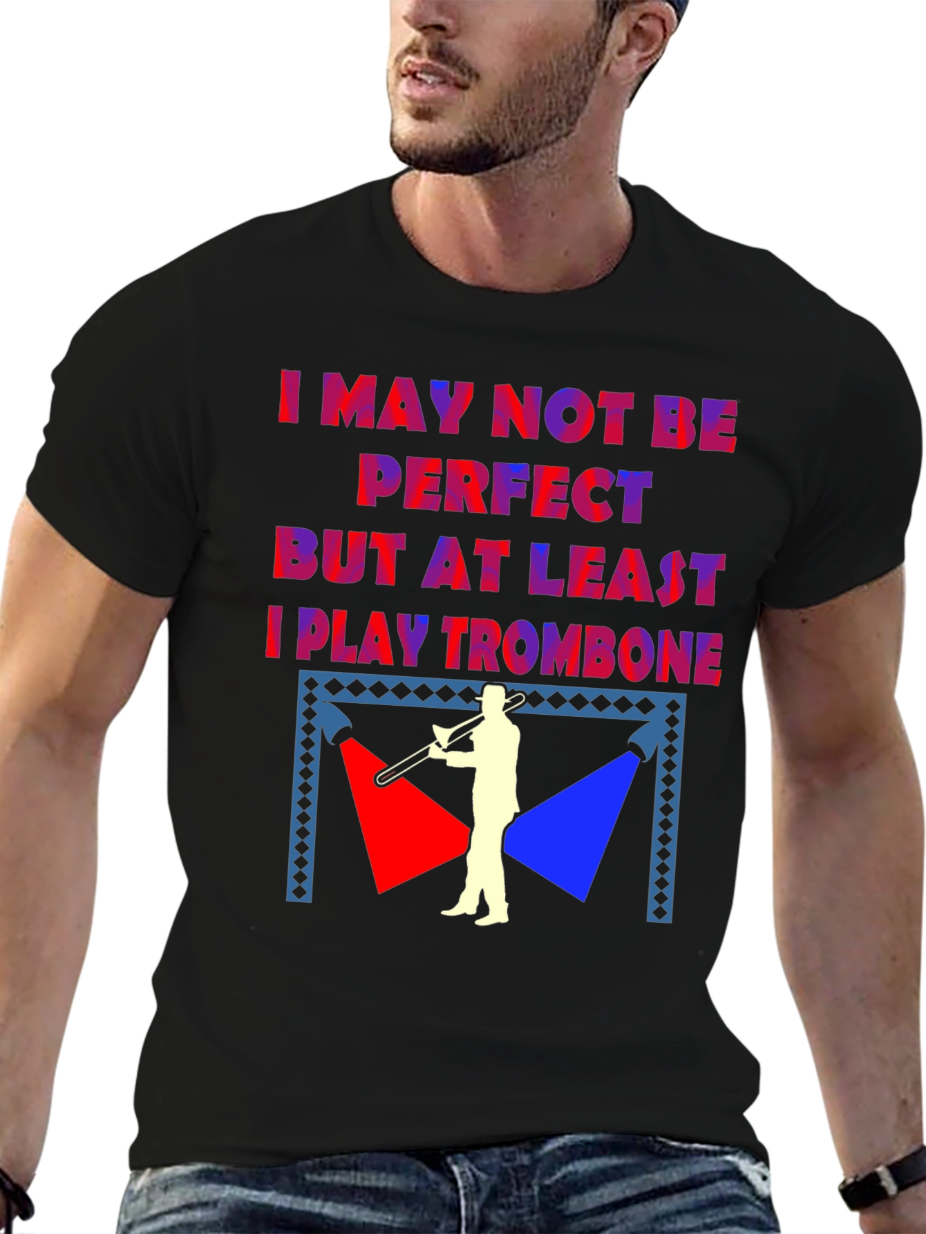 Trombone Player Graphic Tee - Funny Musician Shirt