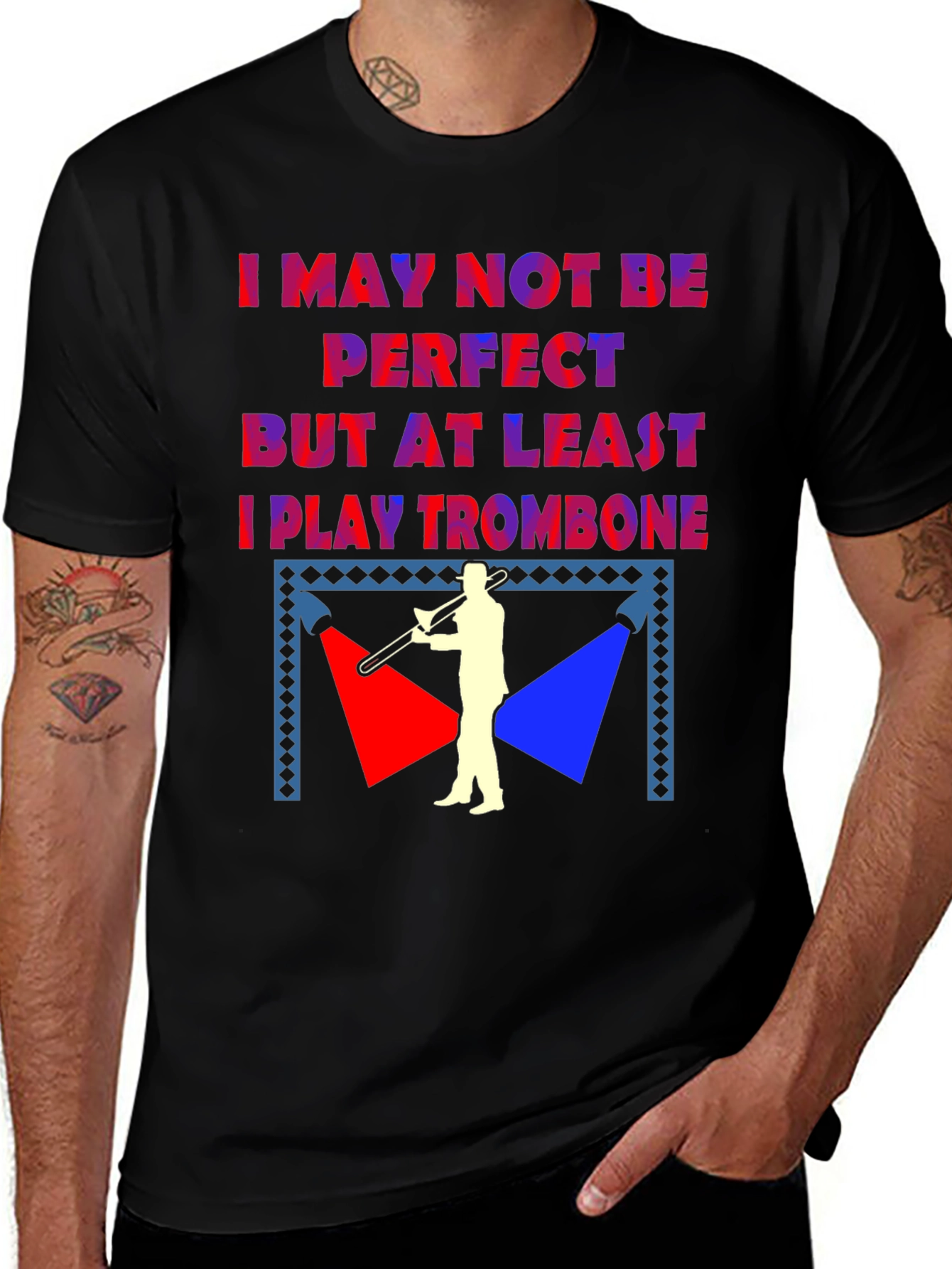 Trombone Player Graphic Tee - Funny Musician Shirt