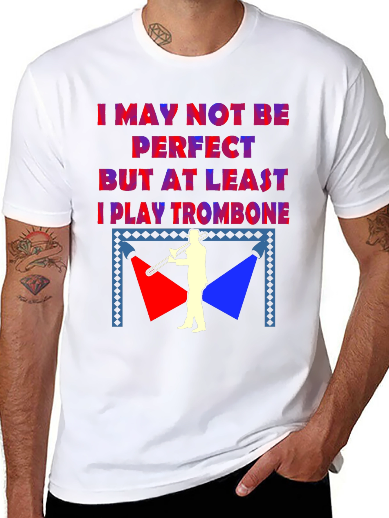 Trombone Player Graphic Tee - Funny Musician Shirt