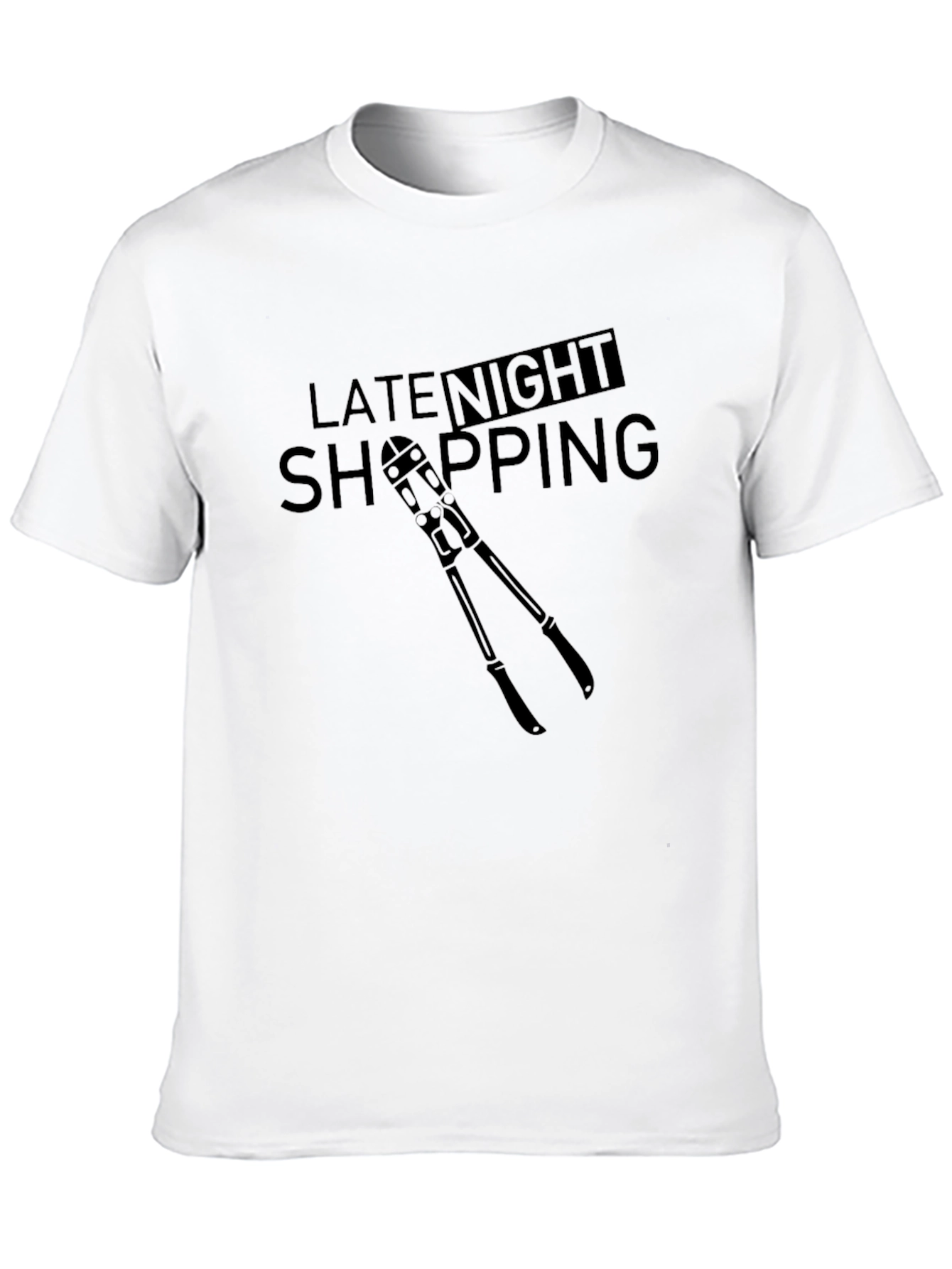 Late Night Shopping Graphic Tee - Black