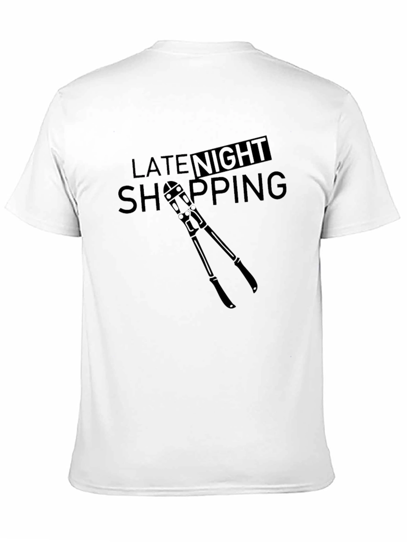 Late Night Shopping Graphic Tee - Black