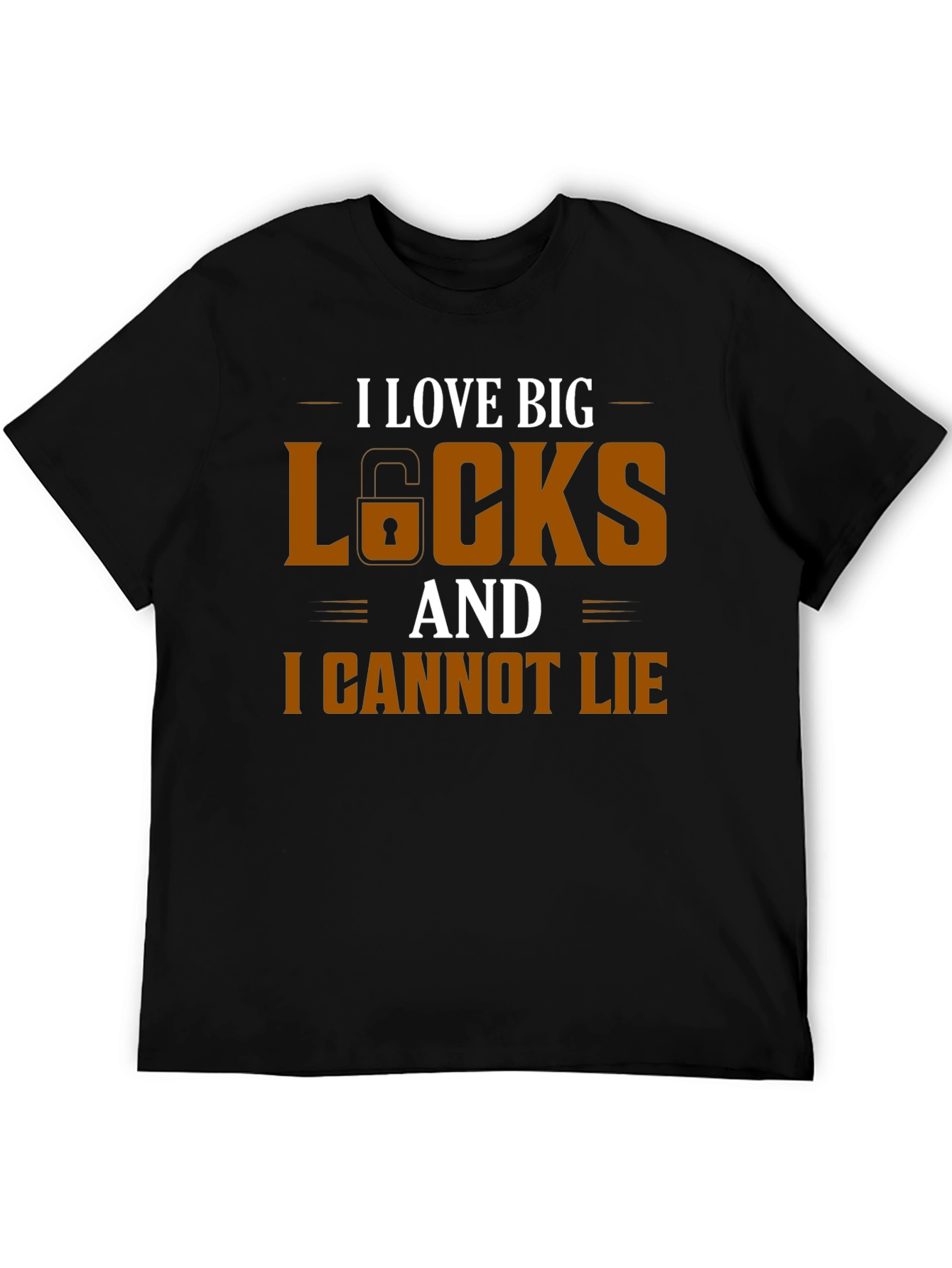 I Love Big Locks Funny Graphic T-Shirt