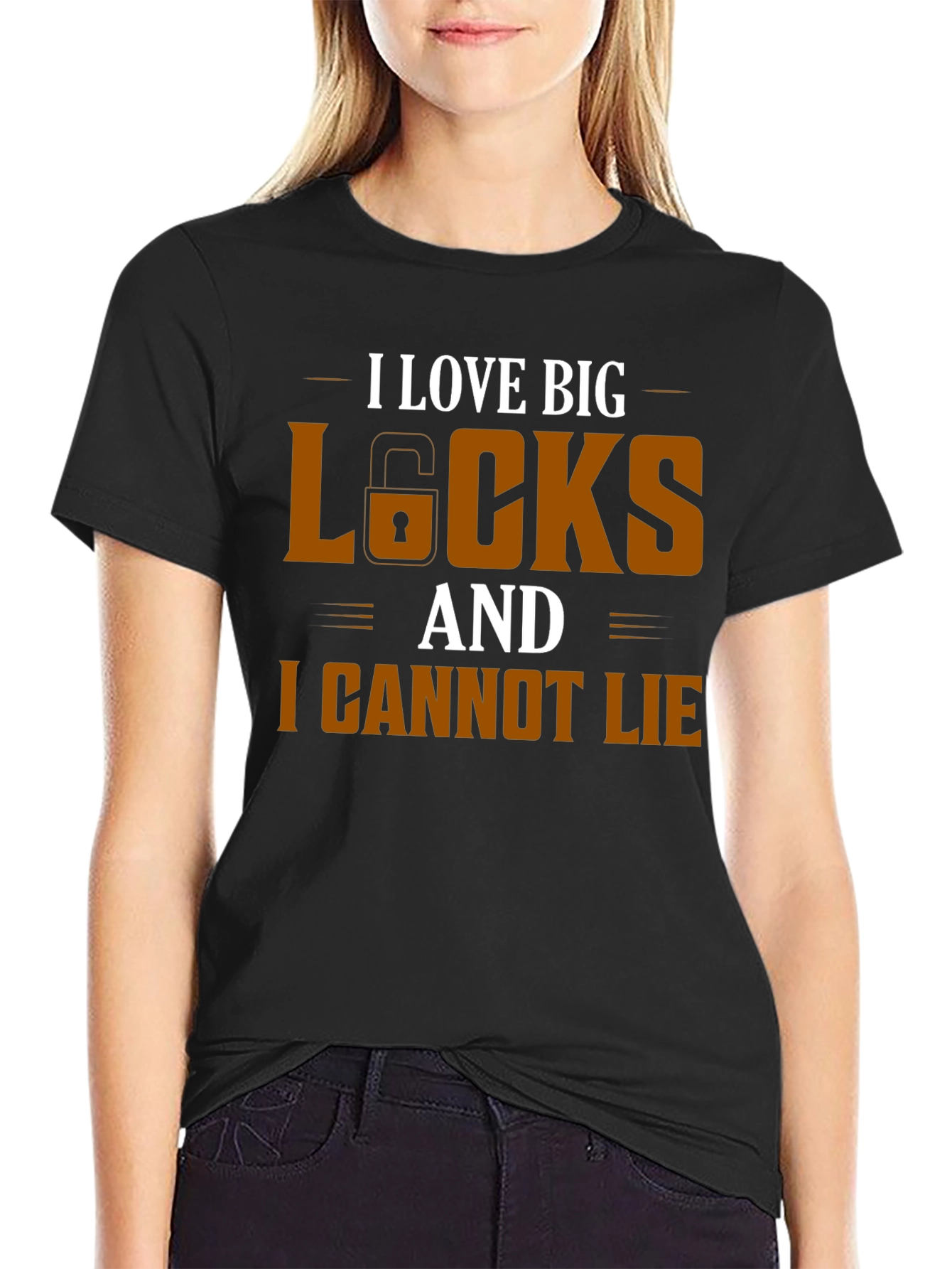 I Love Big Locks Funny Graphic T-Shirt