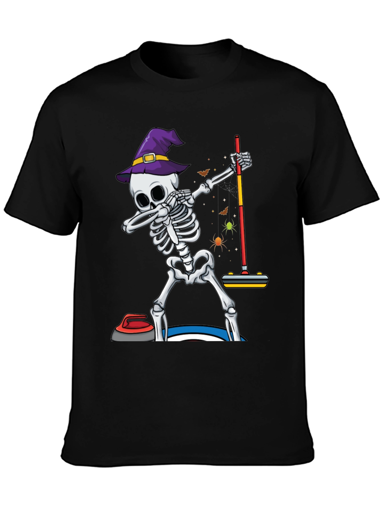 Halloween Skeleton Curling T-Shirt