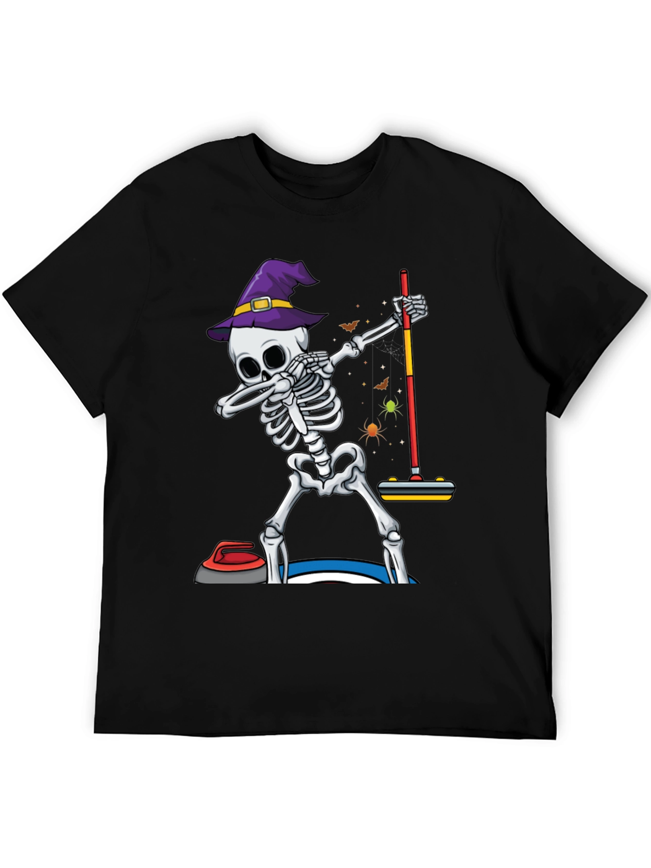 Halloween Skeleton Curling T-Shirt