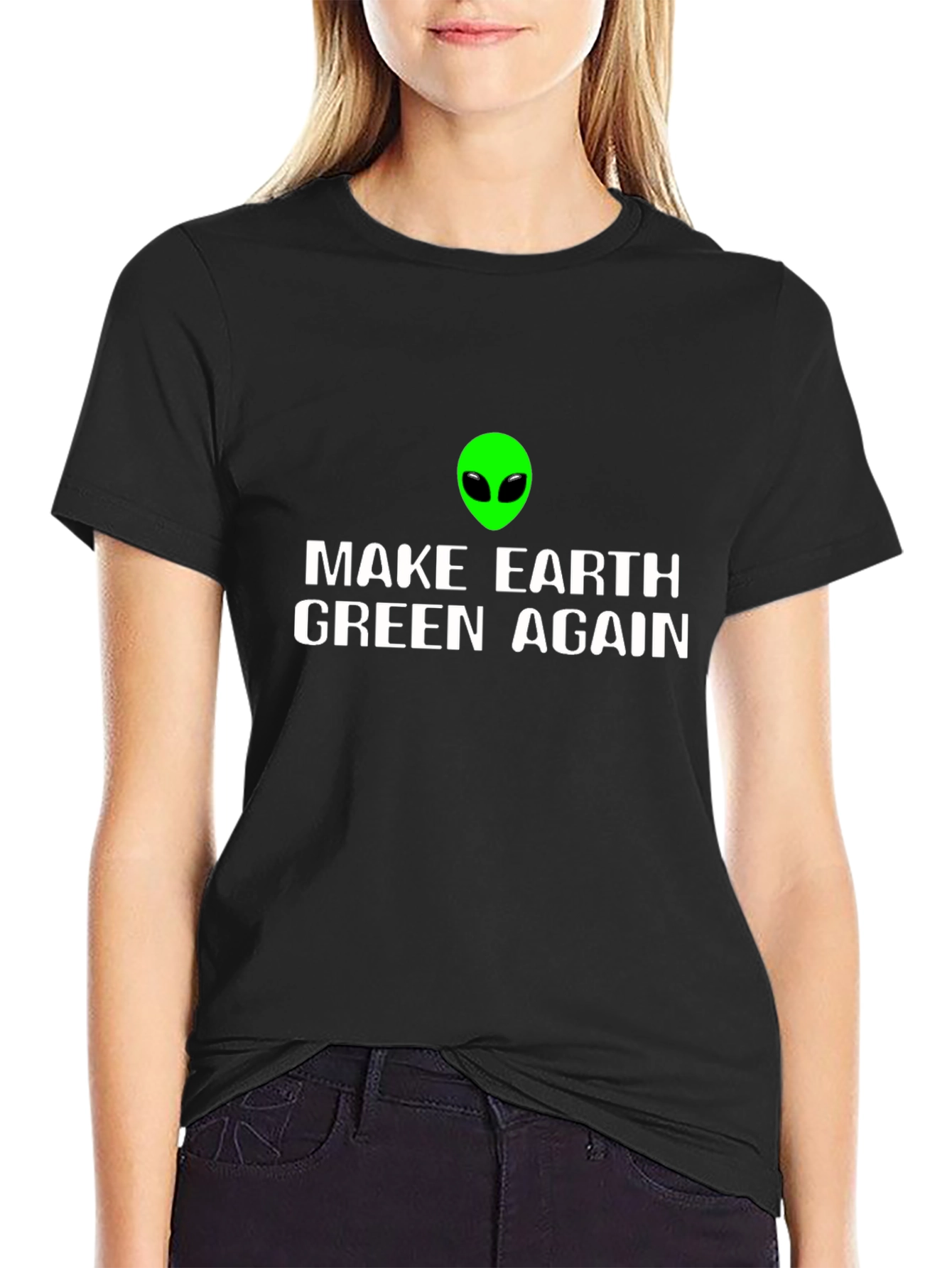 Make Earth Green Again Alien Graphic Tee