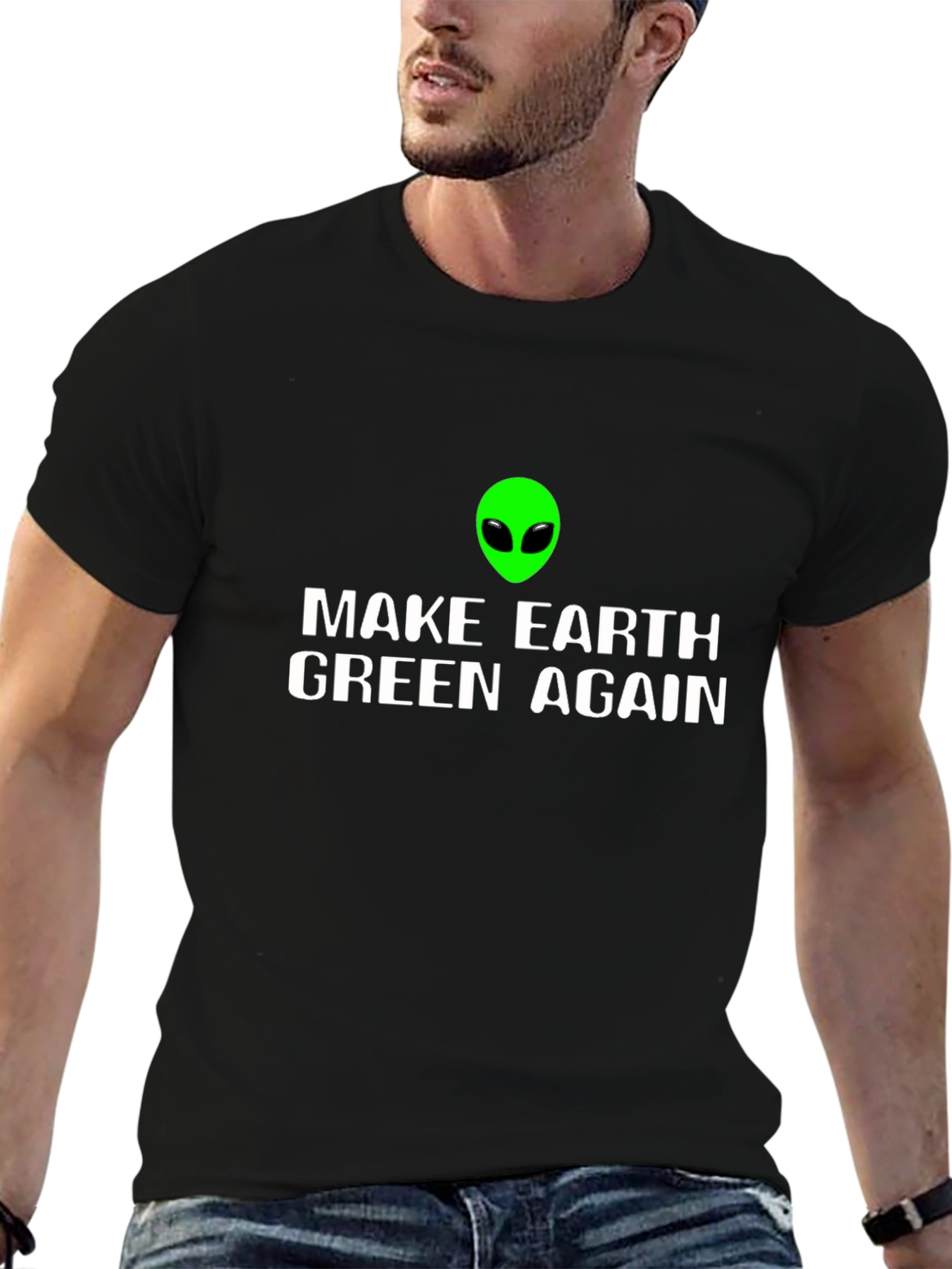Make Earth Green Again Alien Graphic Tee