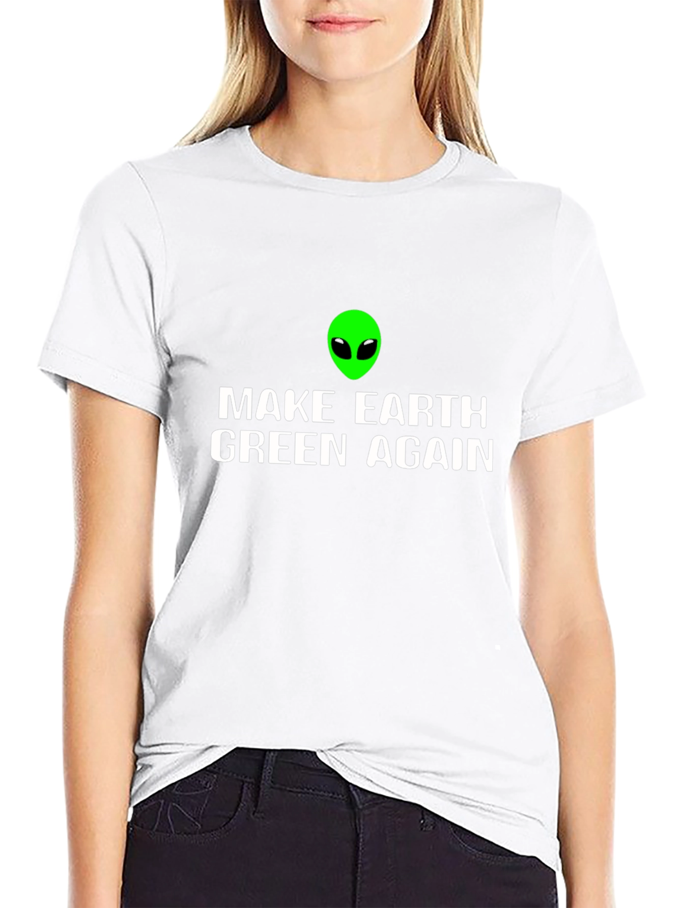 Make Earth Green Again Alien Graphic Tee