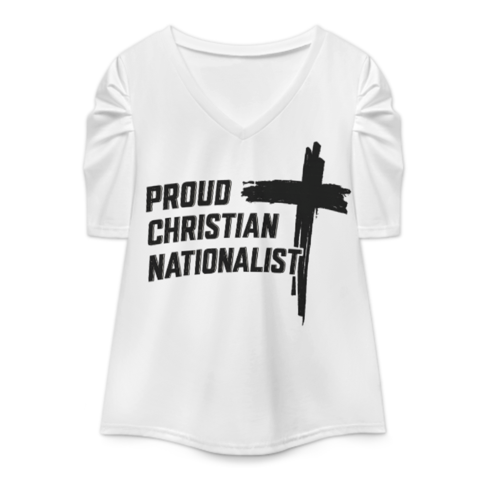 Faith Cross Graphic V-Neck Tee, Bold Christian Statement Shirt, Inspirational Religious Casual Top, Vintage Style Faith Apparel for Everyday Wear(z691)