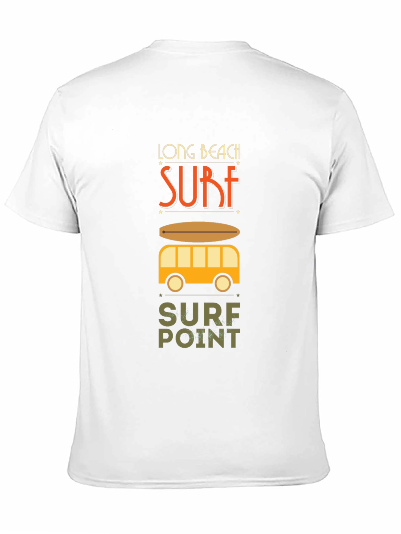 Long Beach Surf T-Shirt - Surfboard Beach Van Tee