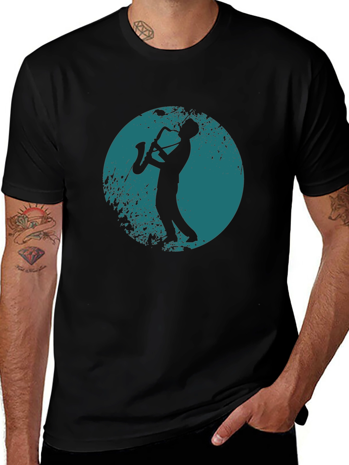 Saxophone Player Graphic T-Shirt