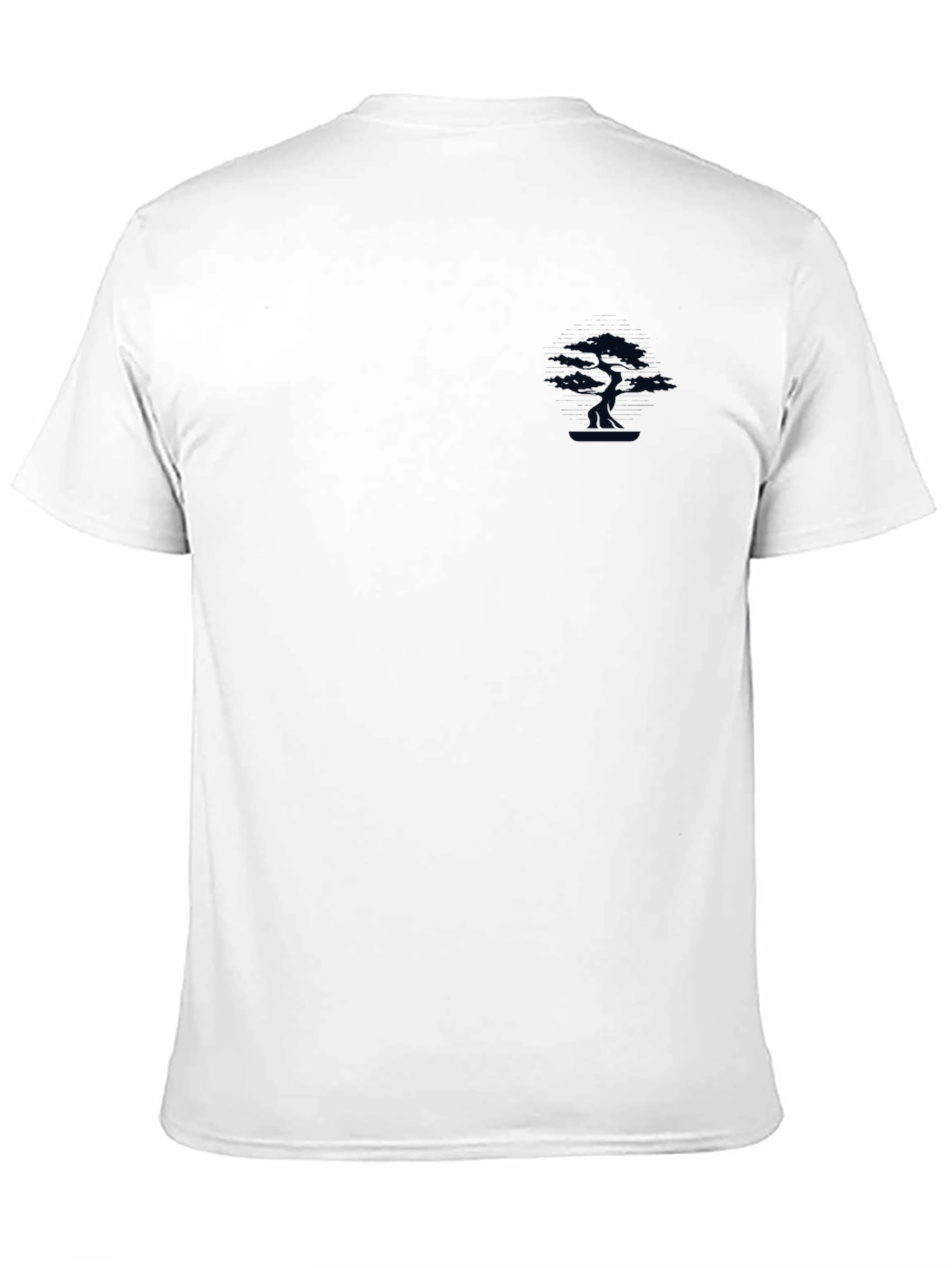 Mens Black T-Shirt with Small Tree Graphic