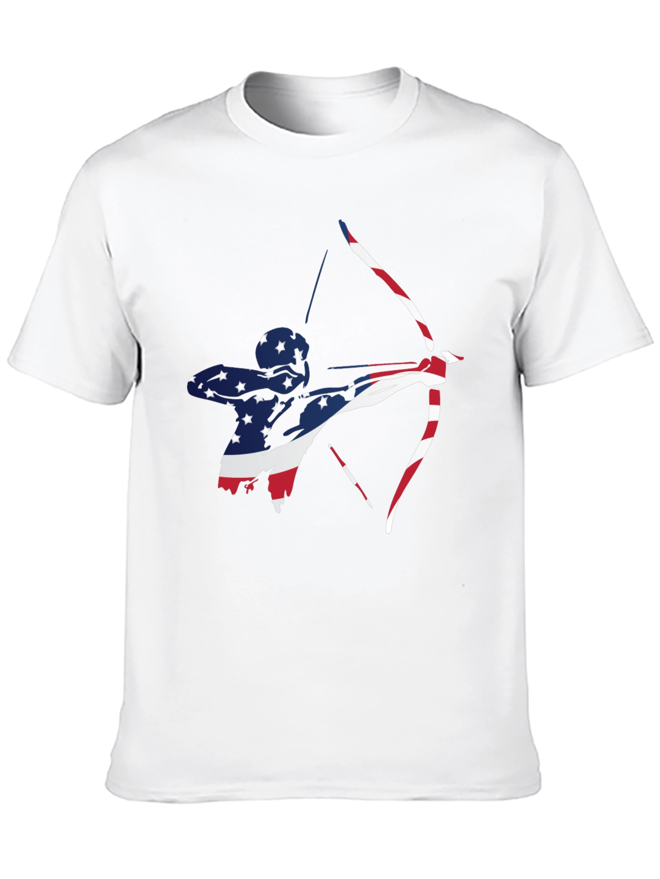 Patriotic Archer Graphic Tee - Black Cotton Blend