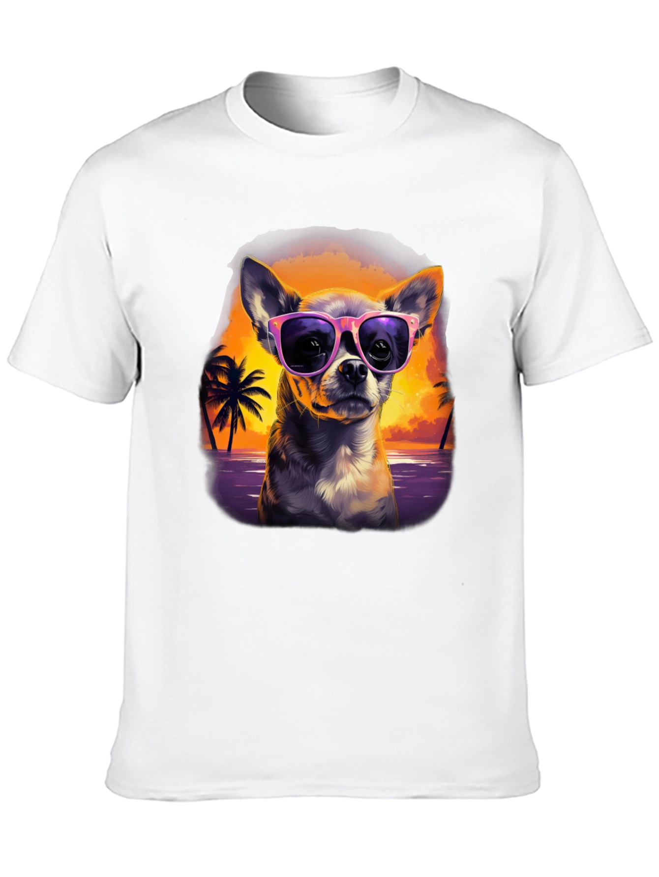 Chihuahua Sunset T-Shirt - Cool Dog Design