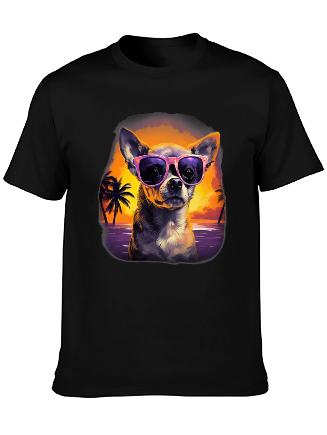 Chihuahua Sunset T-Shirt - Cool Dog Design