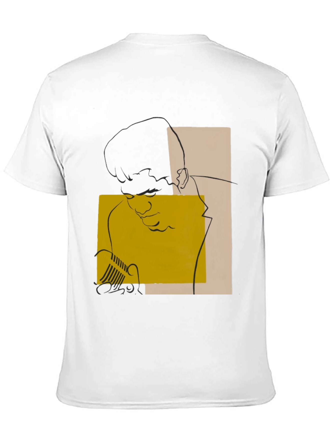 Abstract Graphic Print Black Tee