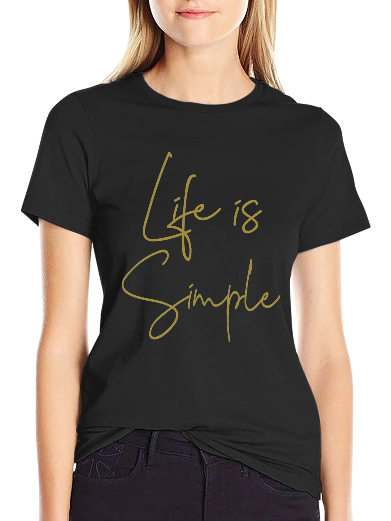 Life is Simple Graphic Tee - Black
