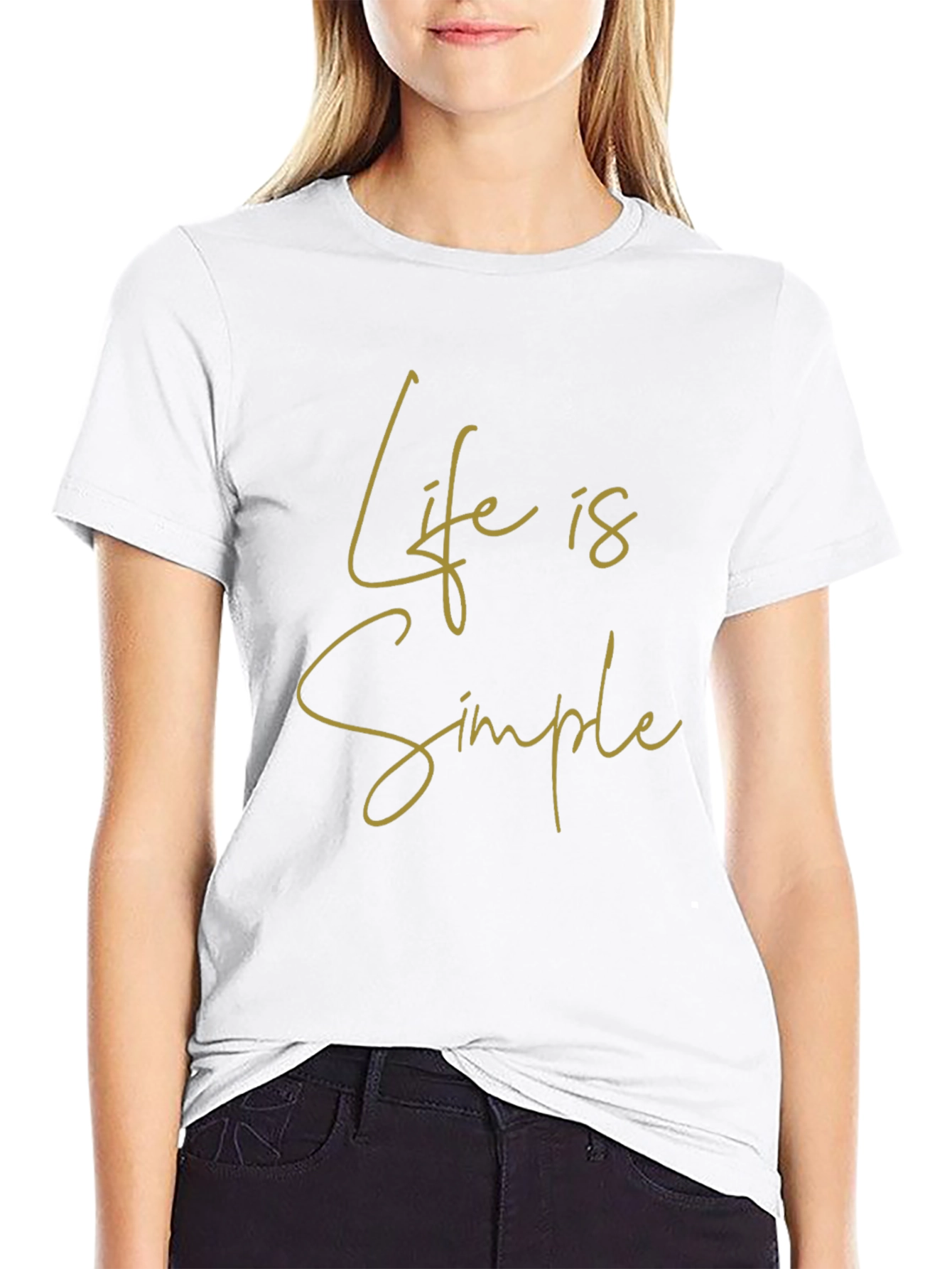 Life is Simple Graphic Tee - Black