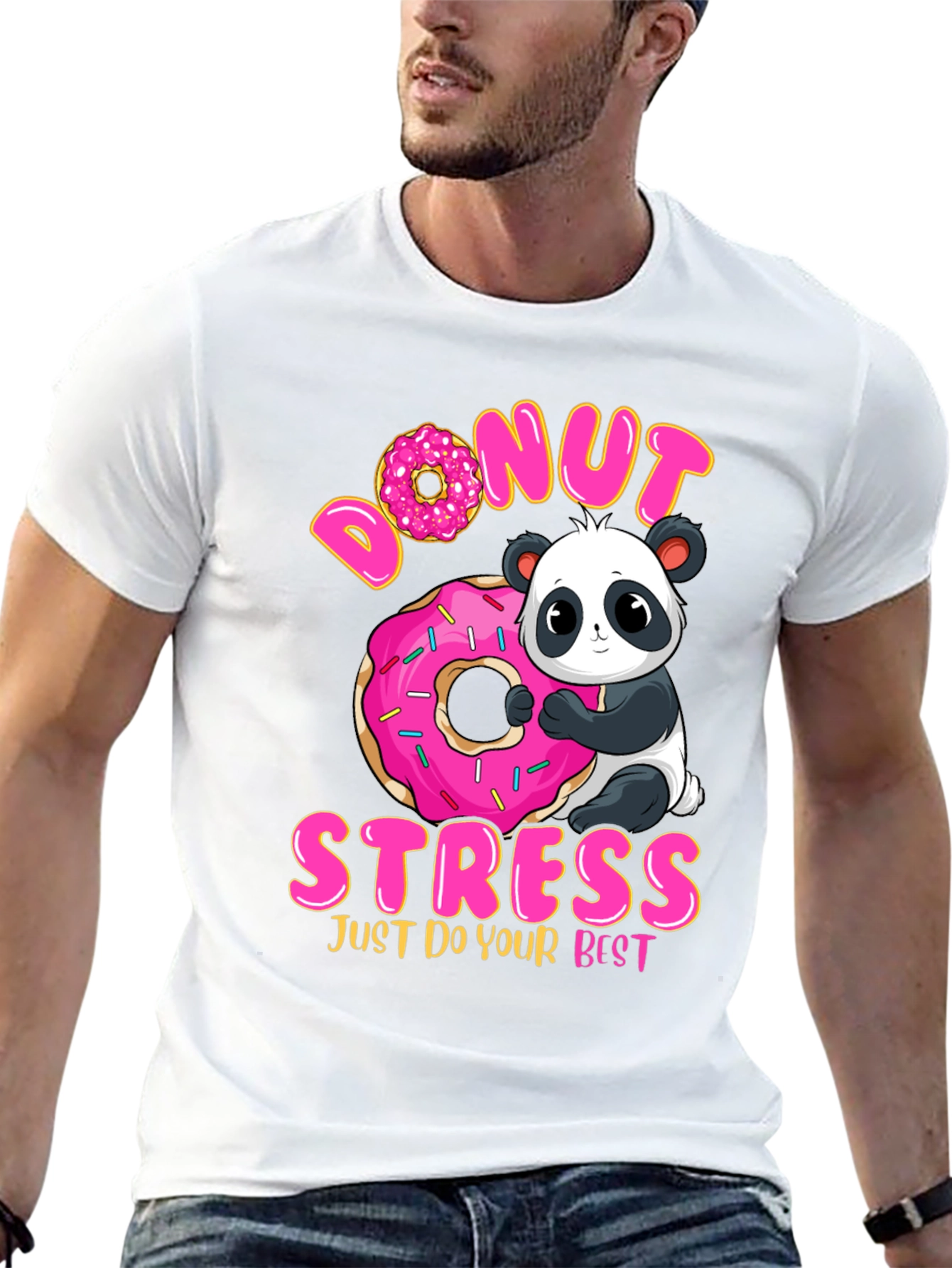 Donut Stress Panda Graphic Tee