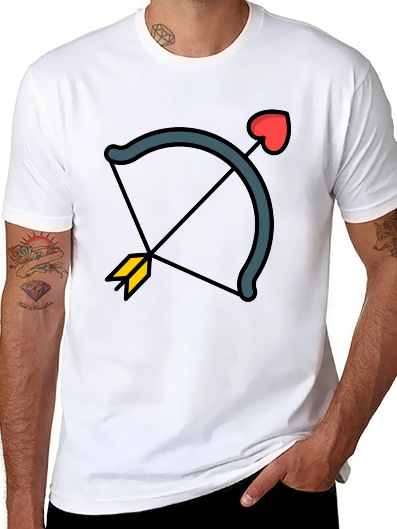 Cupids Arrow Black Graphic Tee