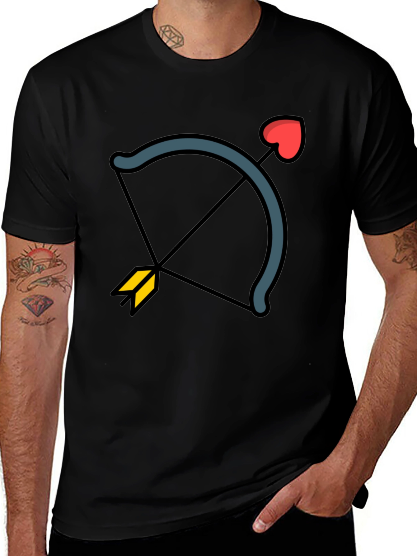 Cupids Arrow Black Graphic Tee