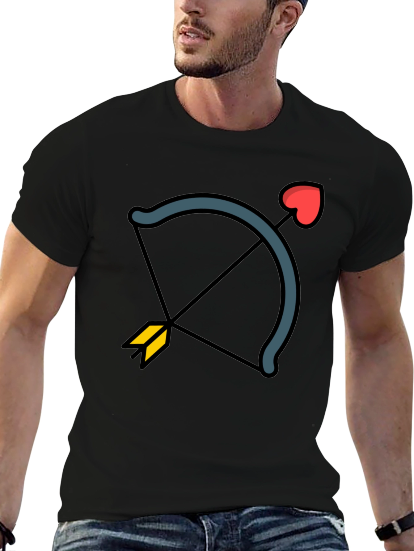 Cupids Arrow Black Graphic Tee