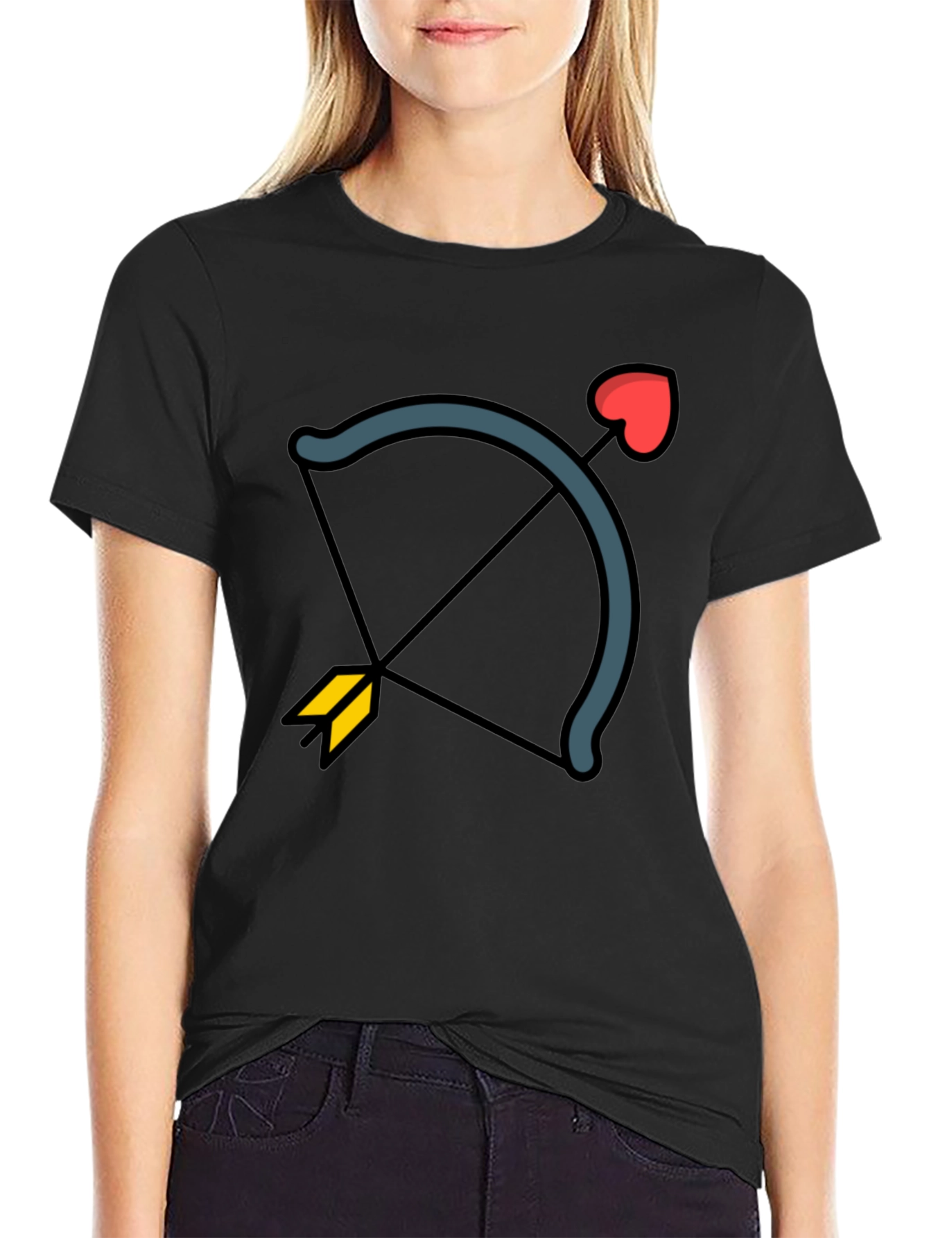 Cupids Arrow Black Graphic Tee