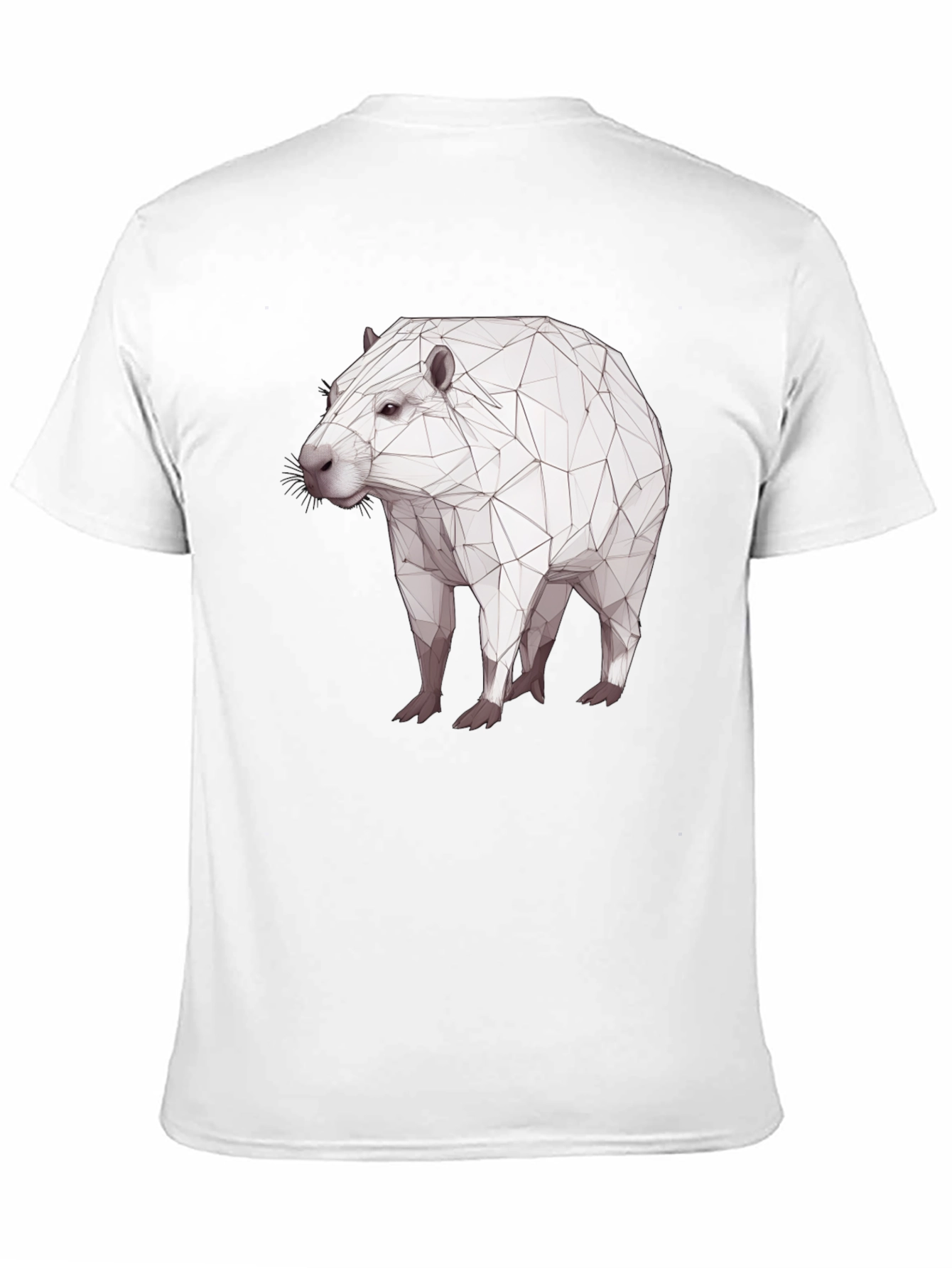 Geometric Capybara Black T-Shirt