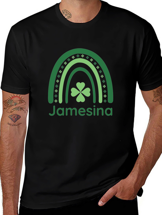 Jamesina St. Patricks Day Rainbow Clover T-Shirt