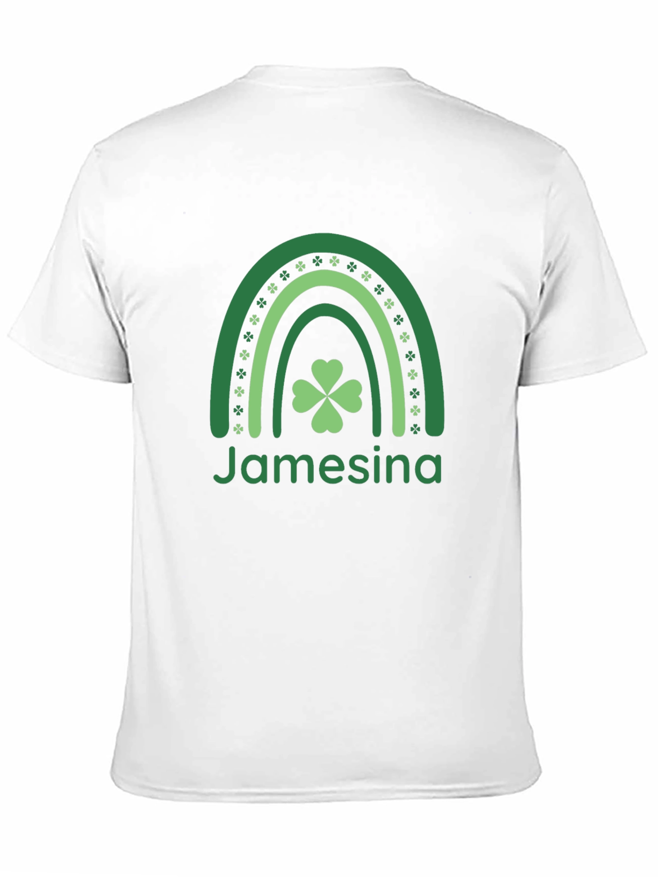 Jamesina St. Patricks Day Rainbow Clover T-Shirt