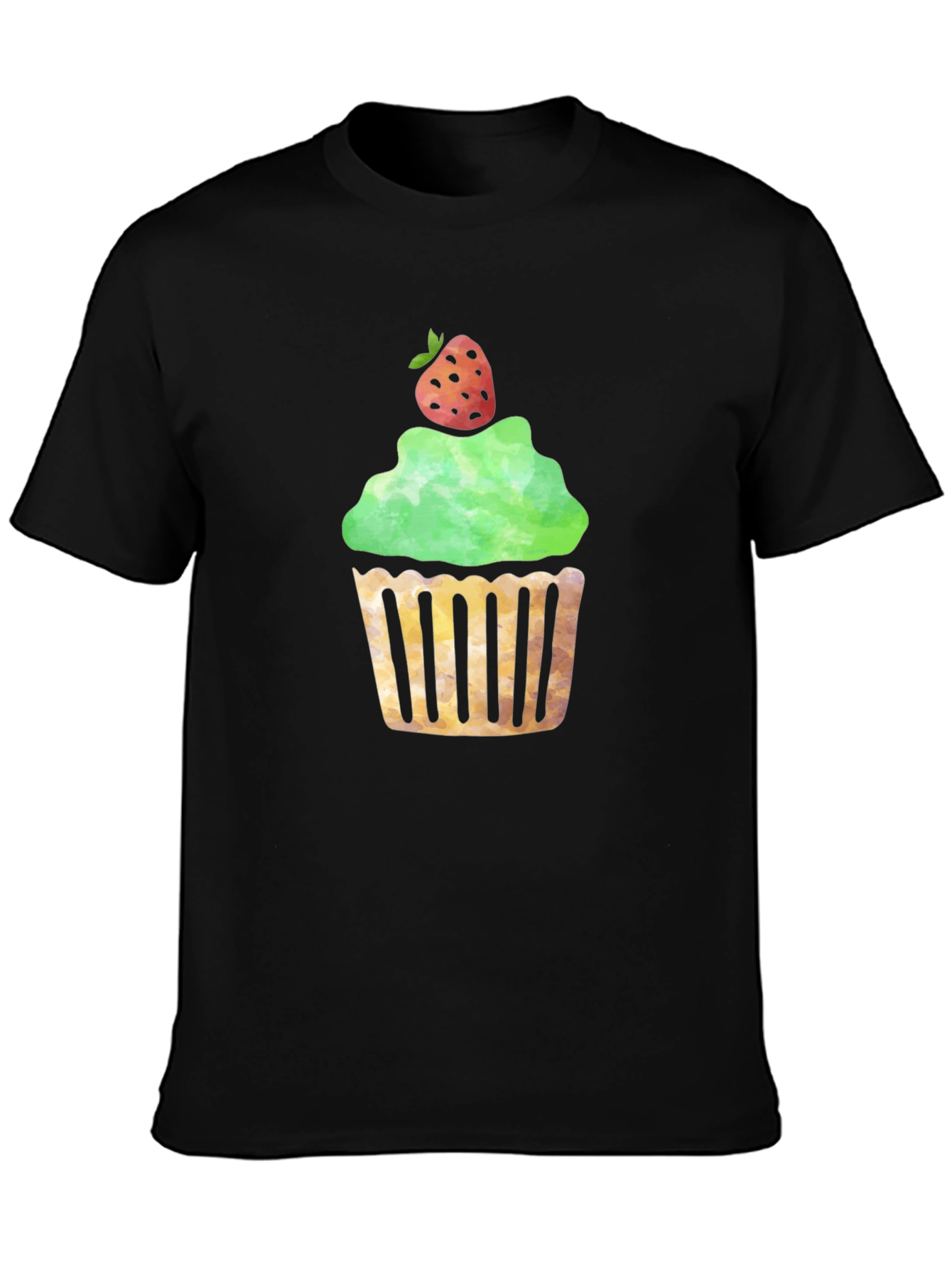 Cupcake Graphic Black T-Shirt