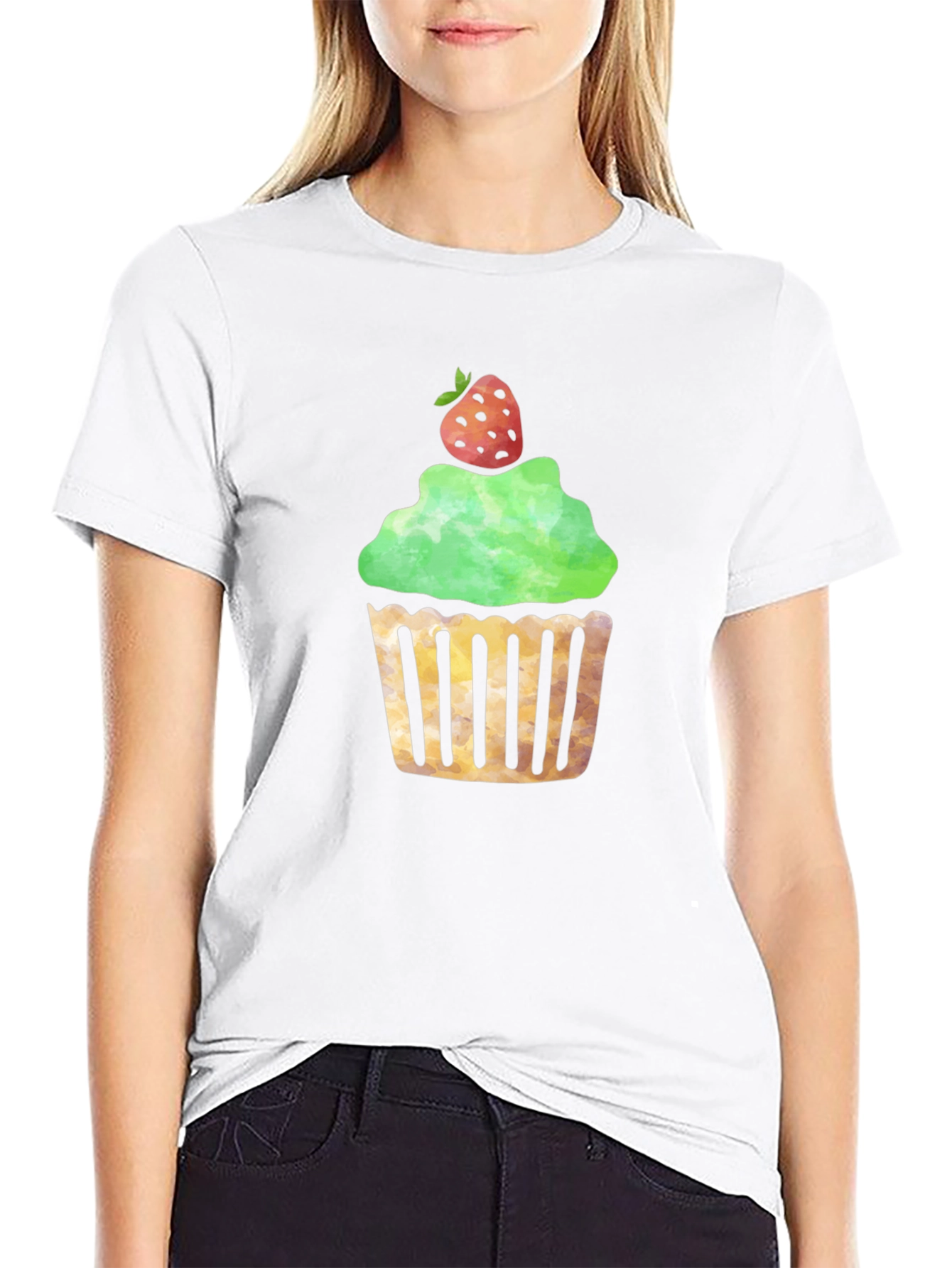 Cupcake Graphic Black T-Shirt