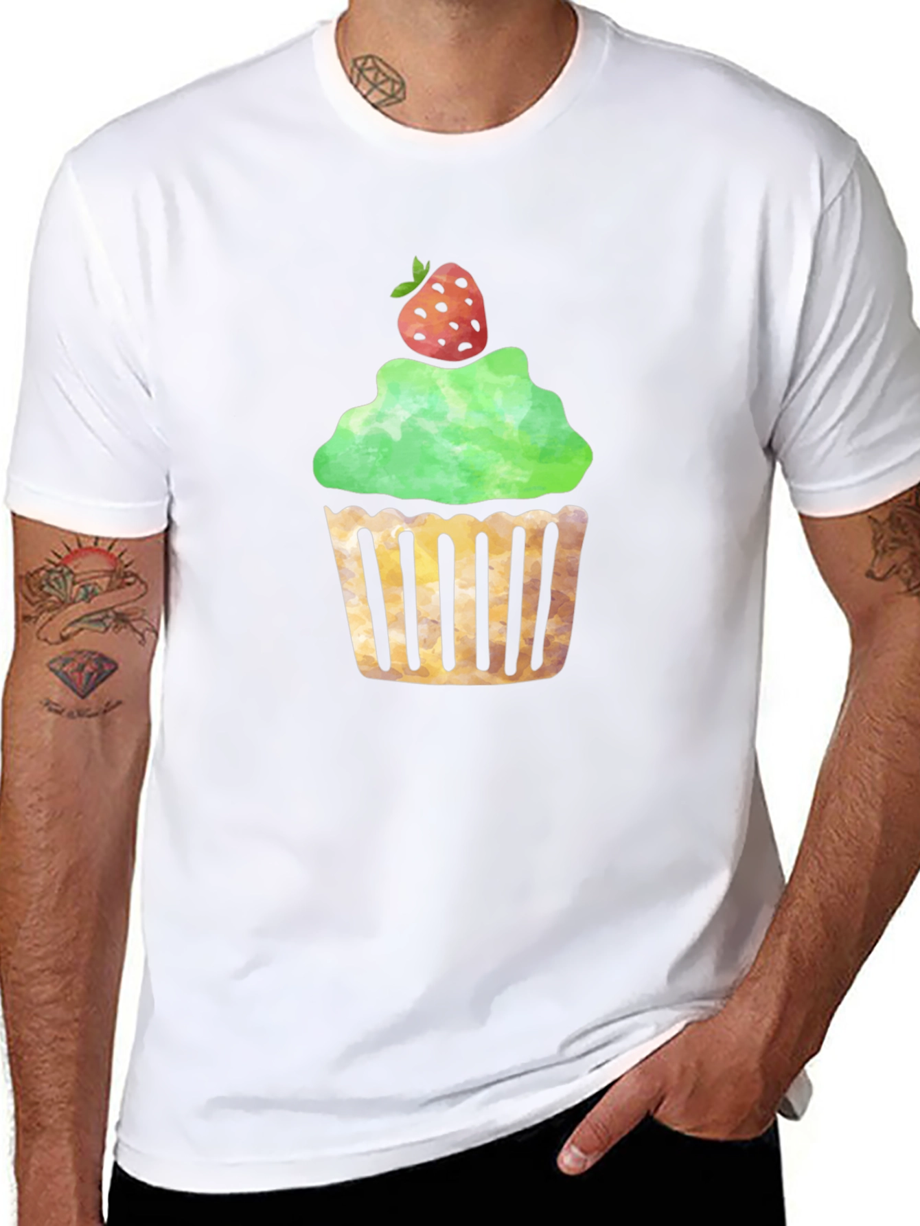 Cupcake Graphic Black T-Shirt