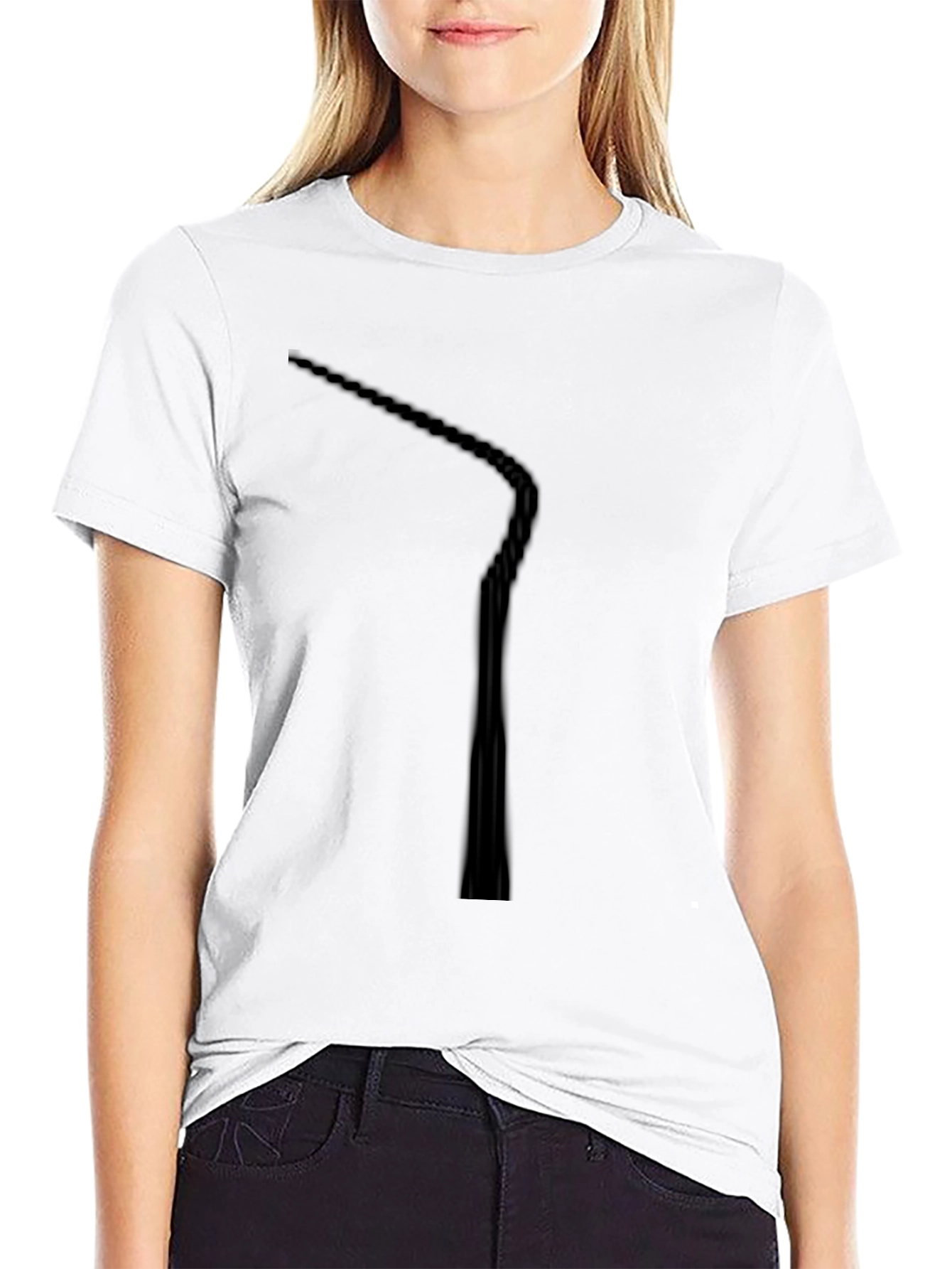 Mens Black Minimalist Graphic Tee