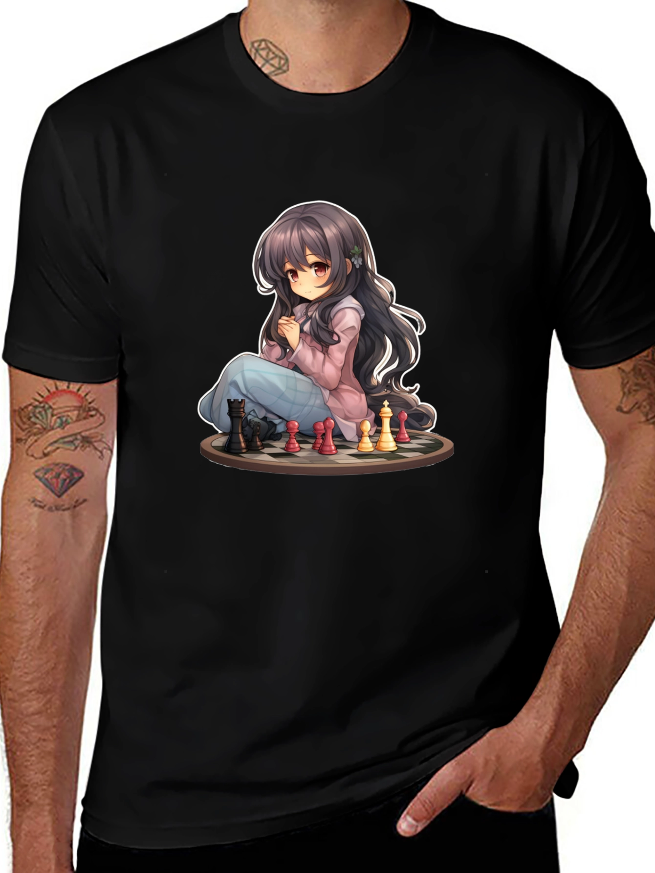 Anime Chess T-Shirt - Unique Graphic Tee