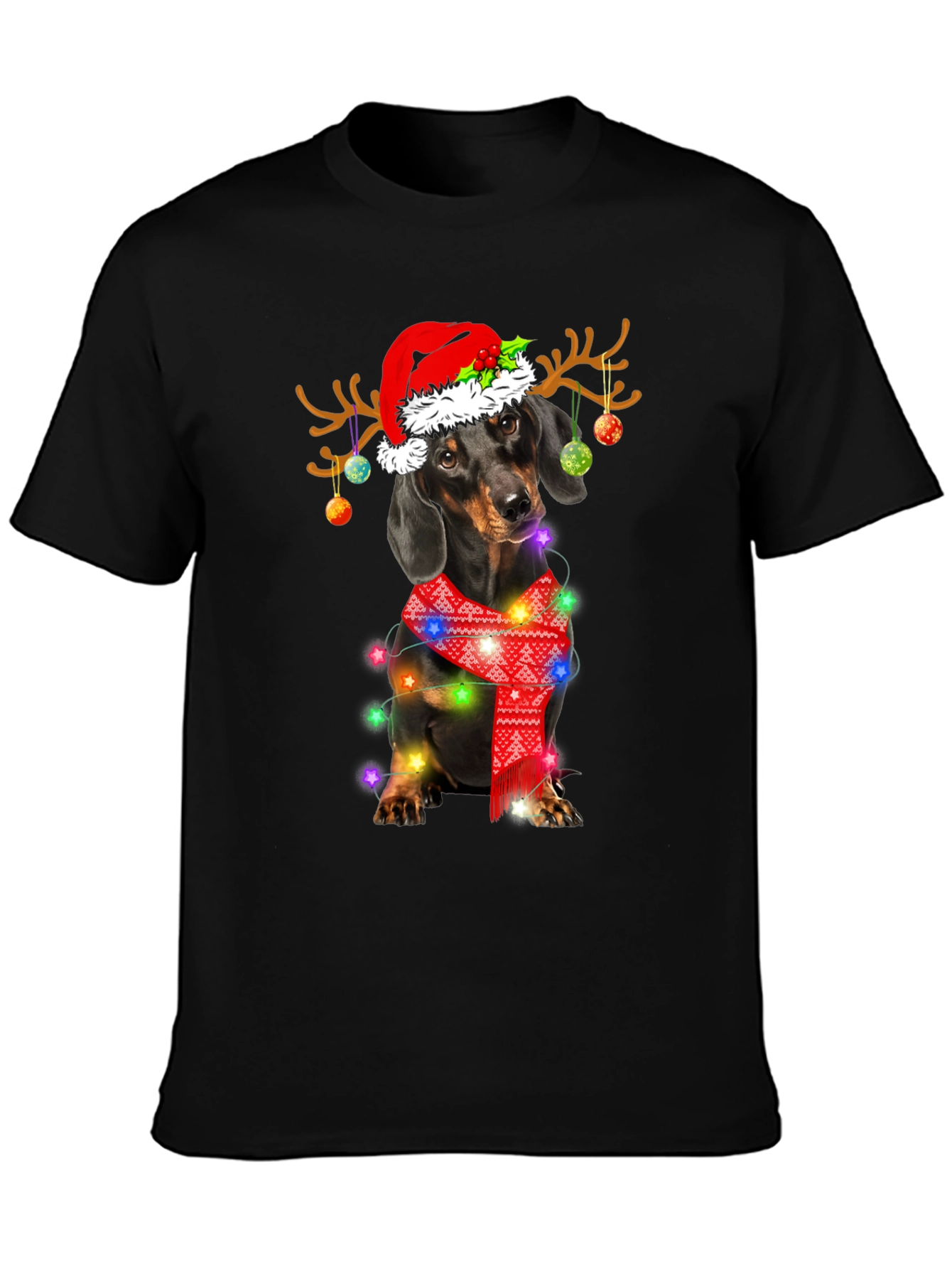 Dachshund Christmas Lights T-Shirt