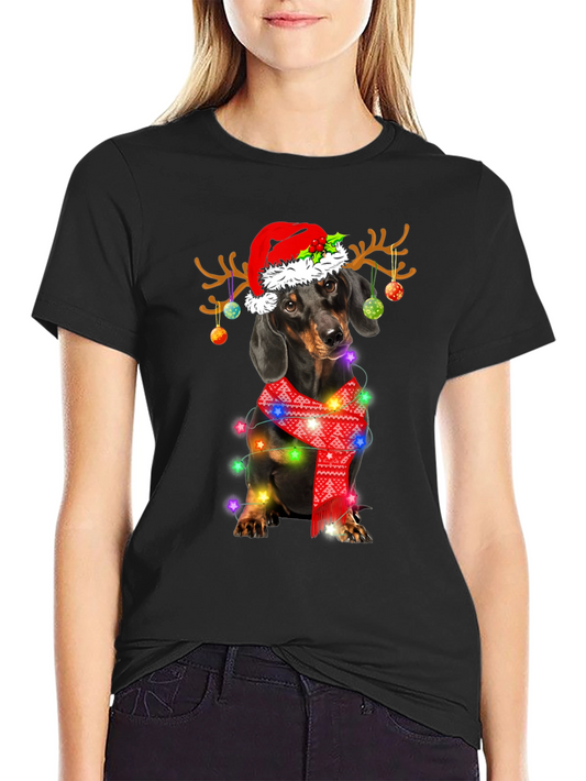 Dachshund Christmas Lights T-Shirt