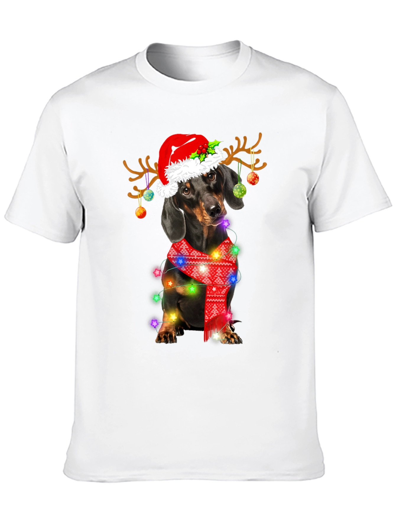 Dachshund Christmas Lights T-Shirt