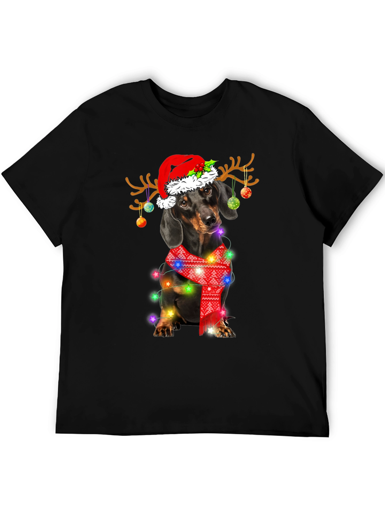 Dachshund Christmas Lights T-Shirt