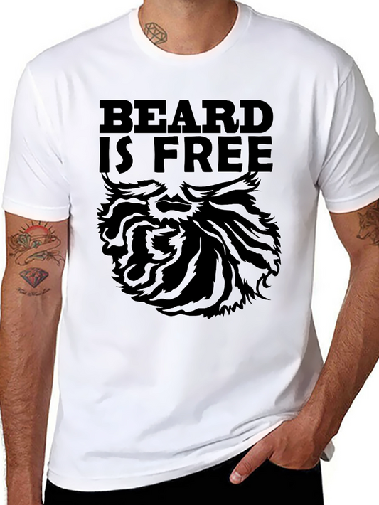 Beard is Free Graphic T-Shirt - Black