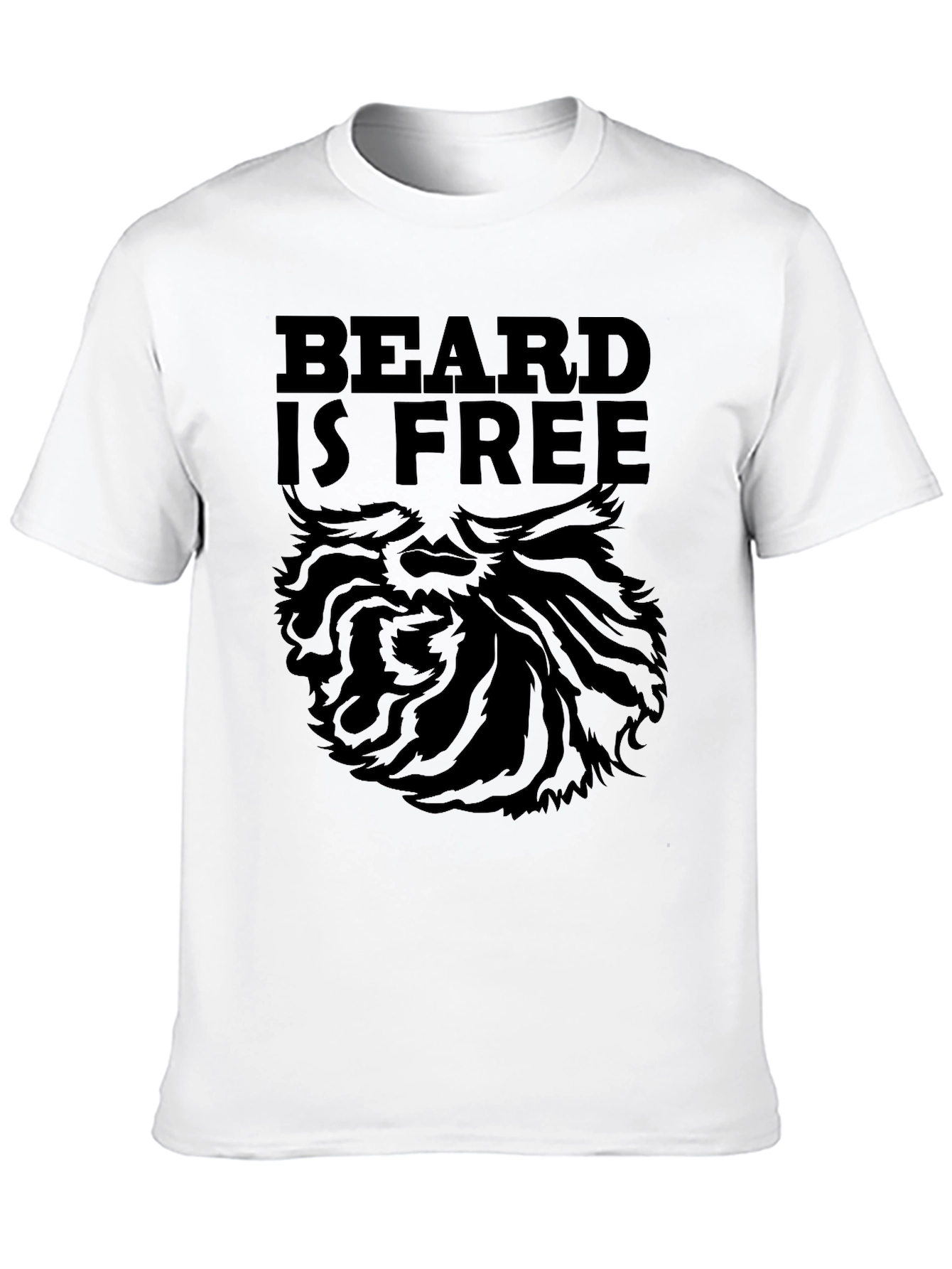 Beard is Free Graphic T-Shirt - Black