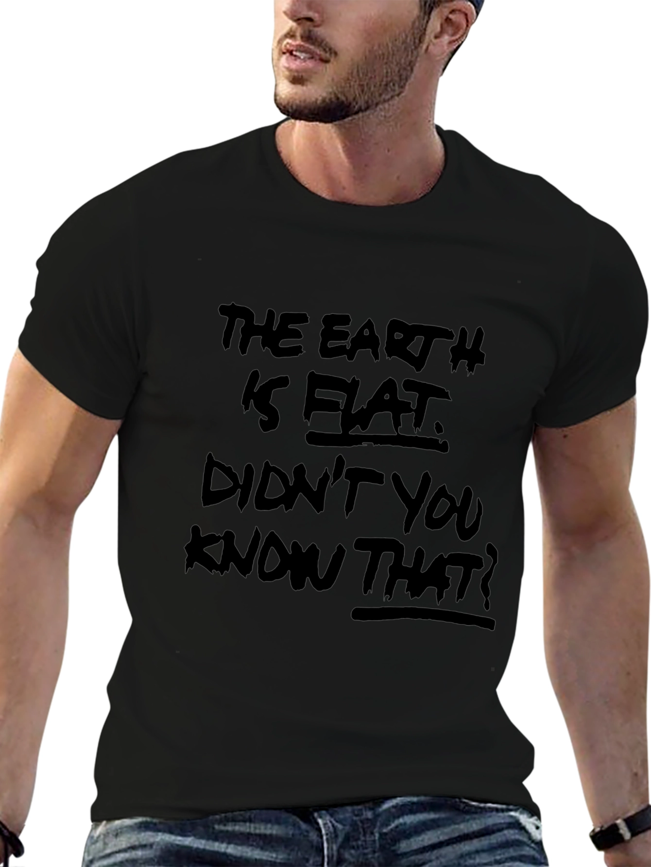 Flat Earth Graphic Tee - Conspiracy Theory T-Shirt