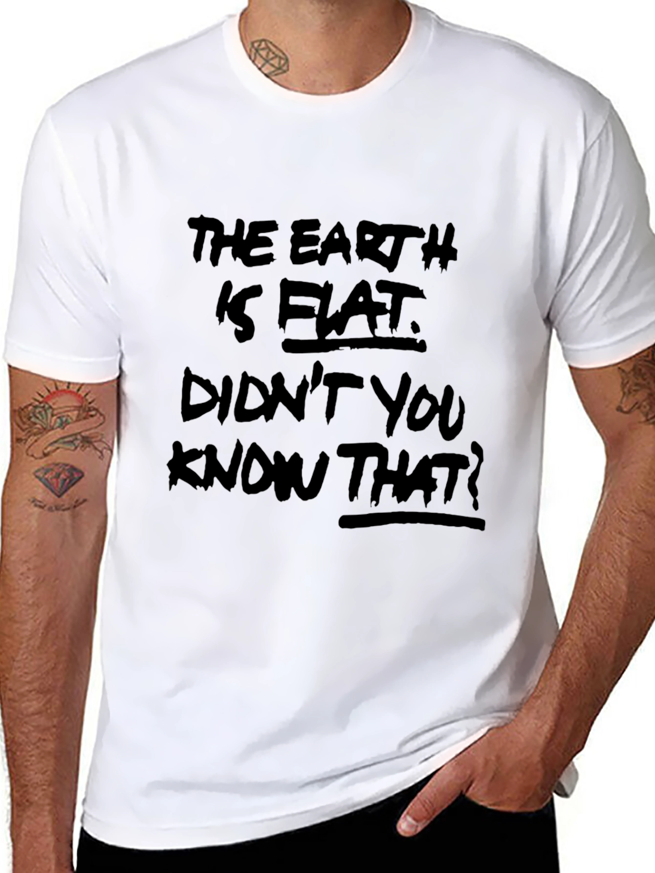 Flat Earth Graphic Tee - Conspiracy Theory T-Shirt