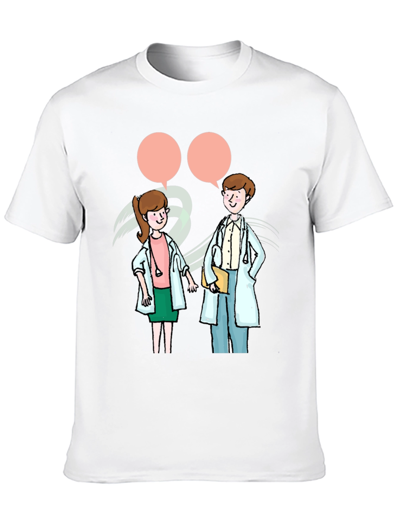 Doctor Cartoon Black T-Shirt