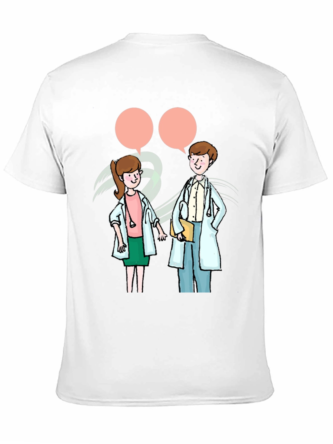 Doctor Cartoon Black T-Shirt