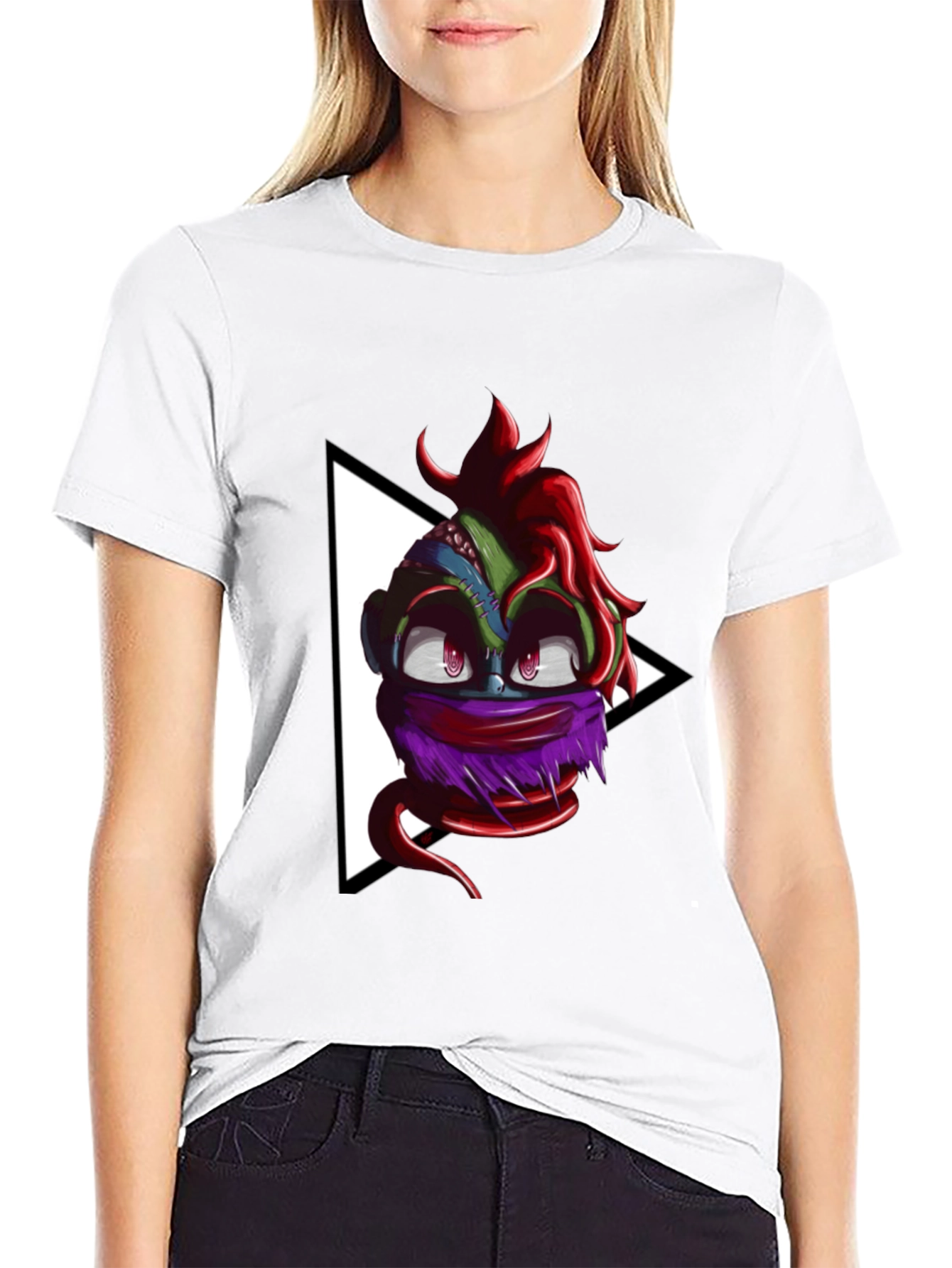 Monster Head Graphic Black T-Shirt