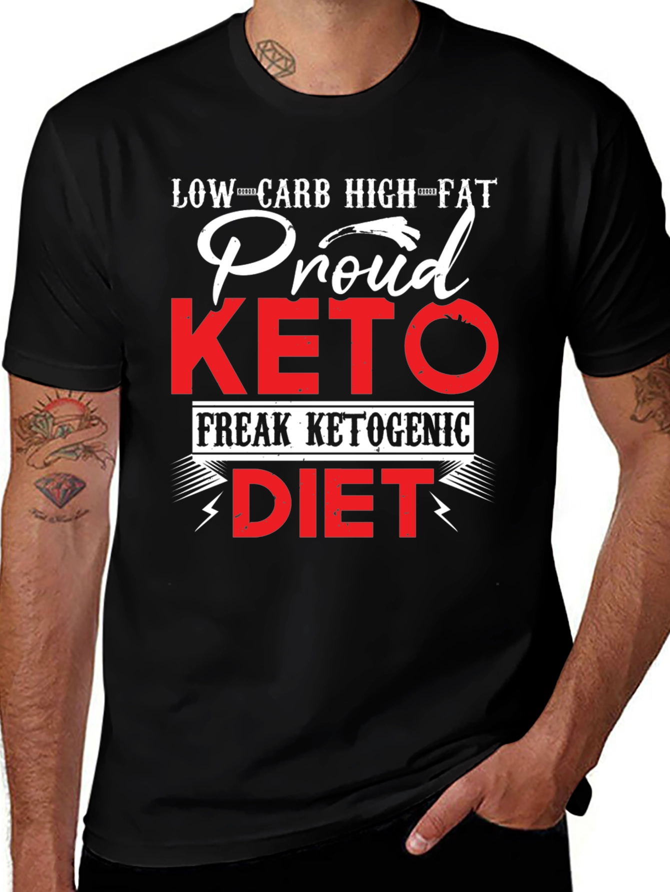 Proud Keto Diet T-Shirt Low Carb High Fat