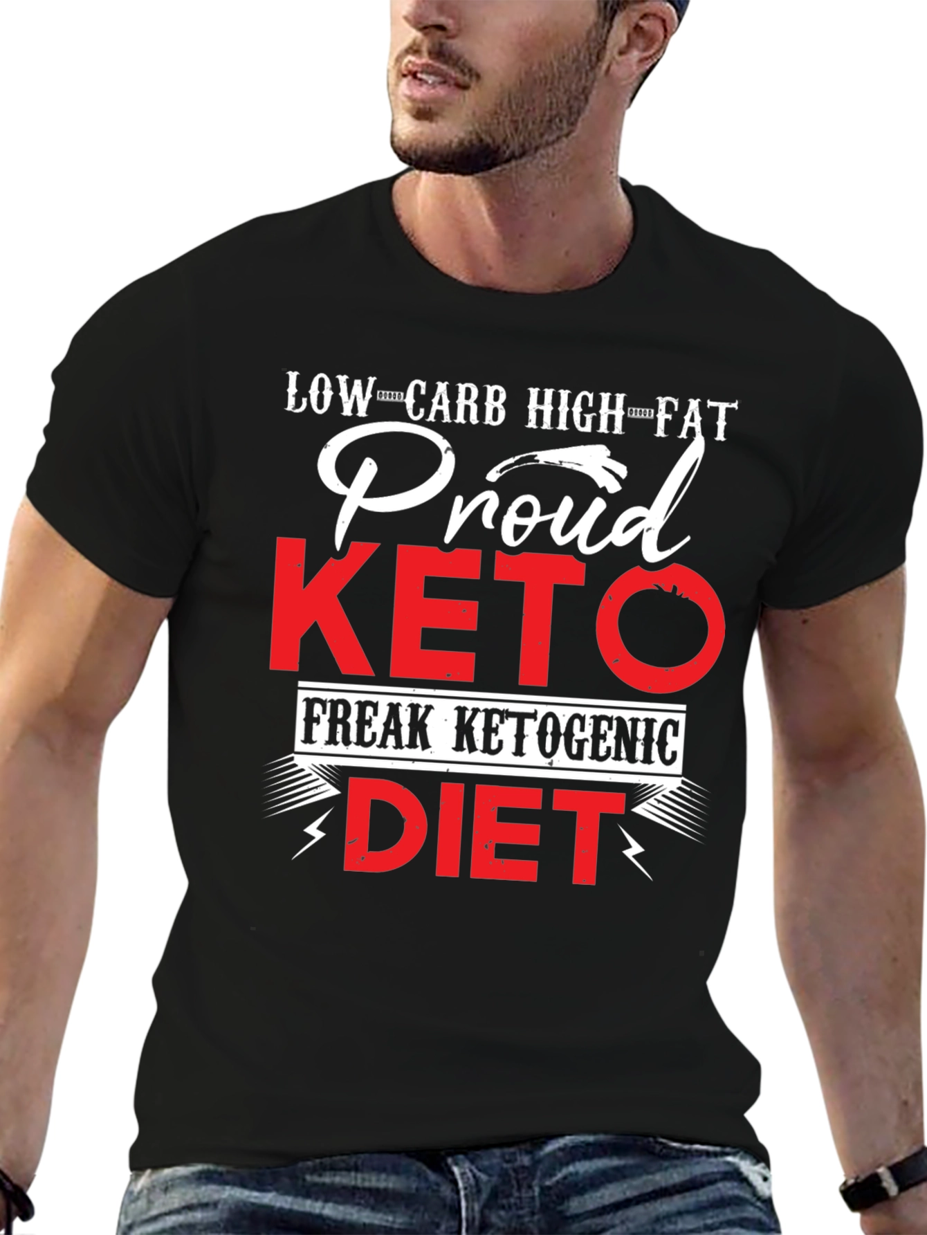 Proud Keto Diet T-Shirt Low Carb High Fat