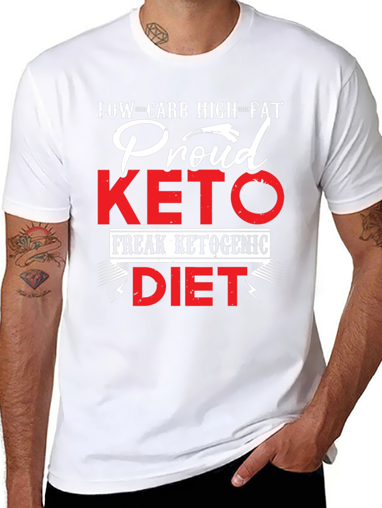 Proud Keto Diet T-Shirt Low Carb High Fat
