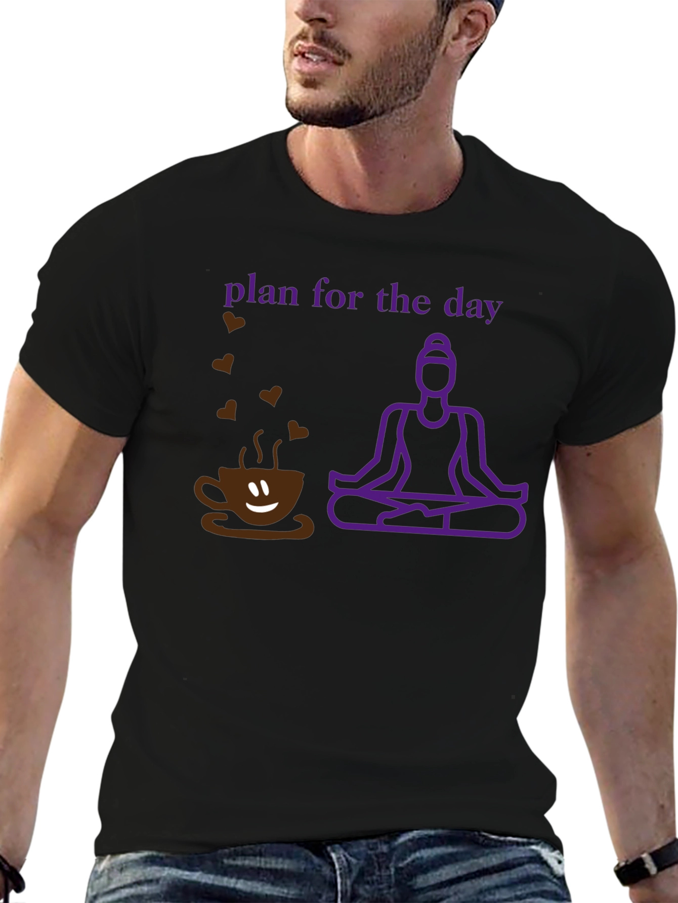 Plan for the Day Coffee Yoga T-Shirt